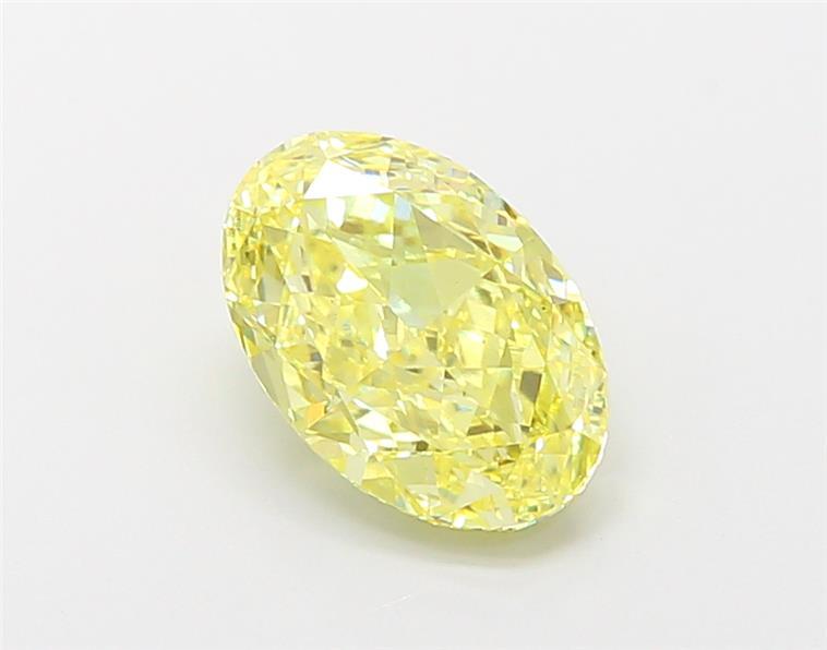 2.00 Ct. Fancy Intense Yellow Oval Lab Grown Diamond