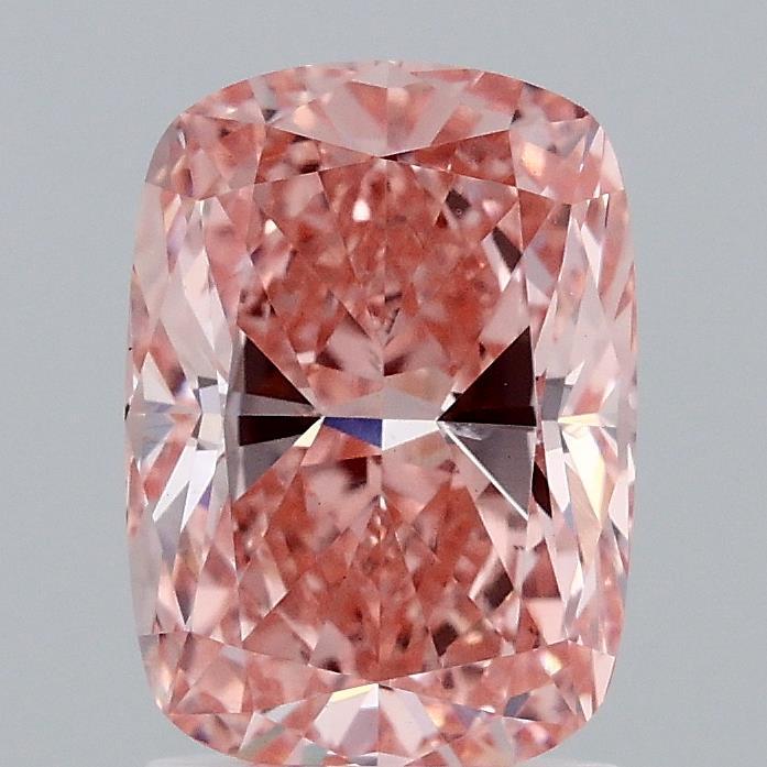2.02 Ct. Fancy Vivid Pink Cushion Lab Grown Diamond