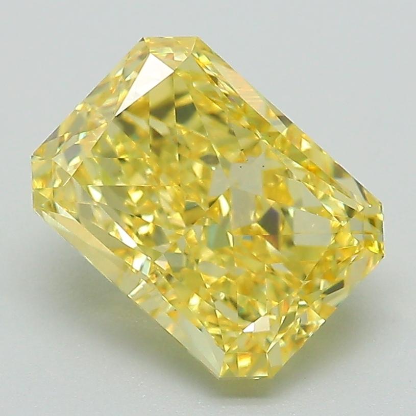 2.61 Ct. Fancy Vivid Yellow Radiant Lab Grown Diamond