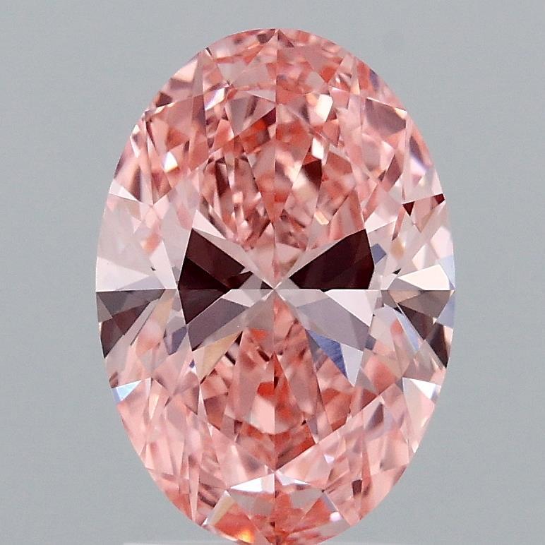 1.84 Ct. Fancy Vivid Pink Oval Lab Grown Diamond