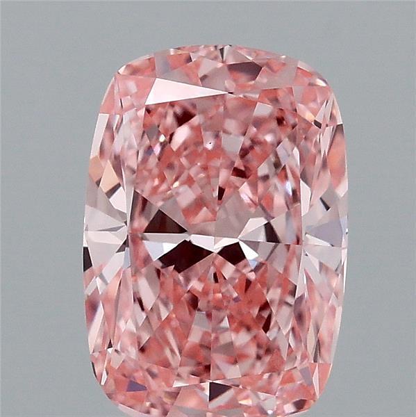 2.01 Ct. Fancy Vivid Pink Cushion Lab Grown Diamond