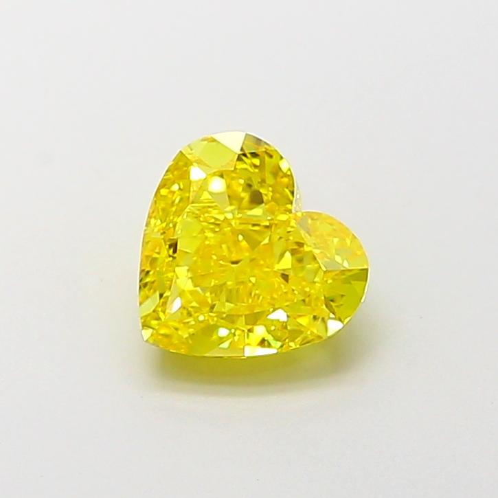 1.57 Ct. Fancy Vivid Yellow Heart Lab Grown Diamond