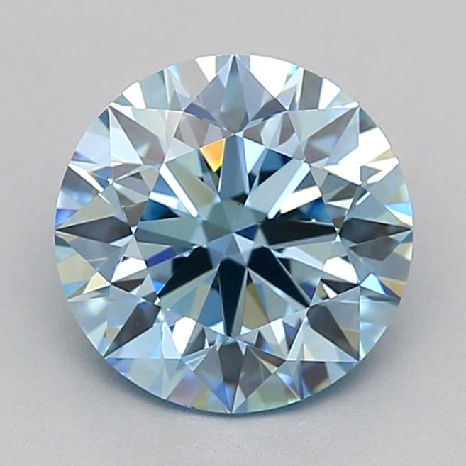 1.26 Ct. Fancy Vivid Blue Round Lab Grown Diamond