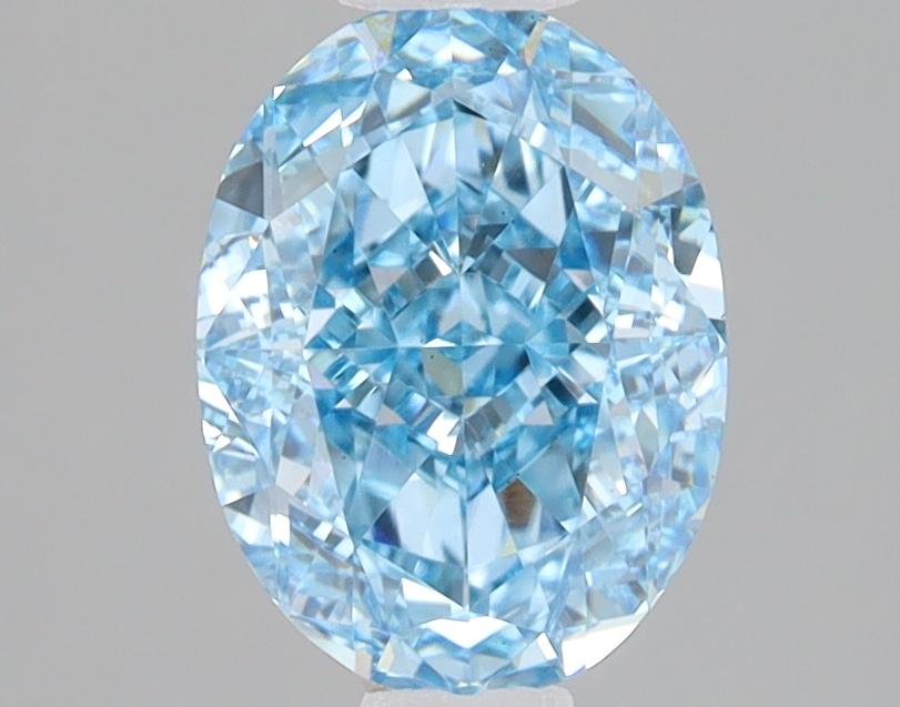 2.00 Ct. Fancy Vivid Blue Oval Lab Grown Diamond