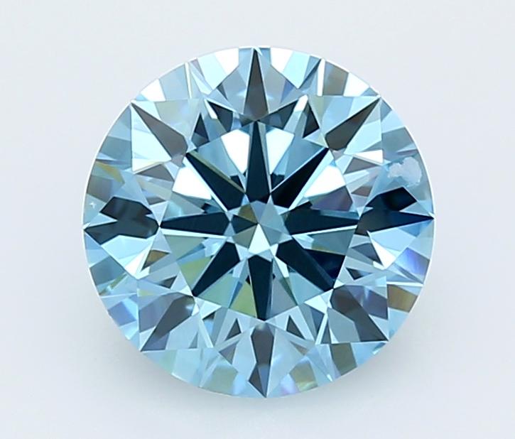 2.91 Ct. Fancy Vivid  Blue Round Lab Grown Diamond