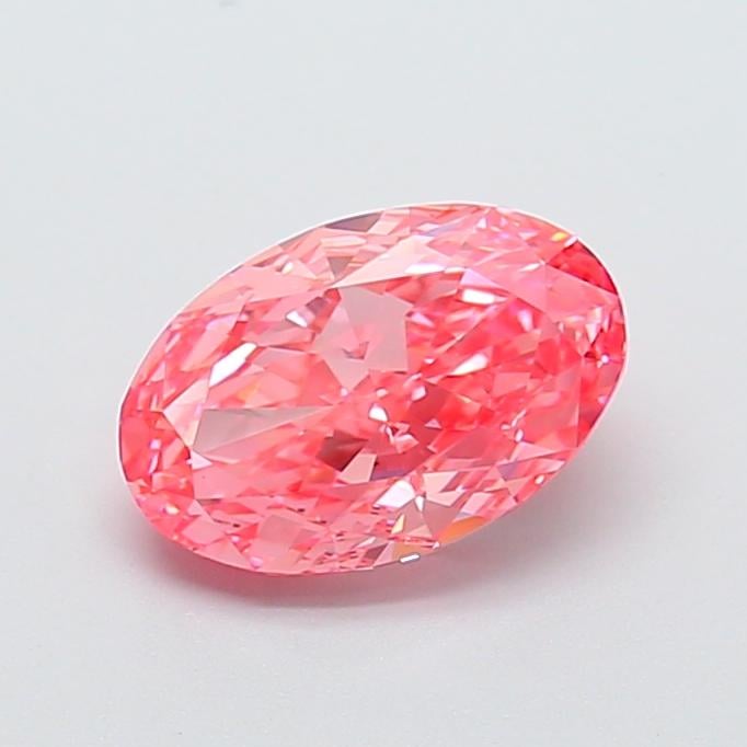 3.01 Ct. Fancy Vivid Pink Oval Lab Grown Diamond