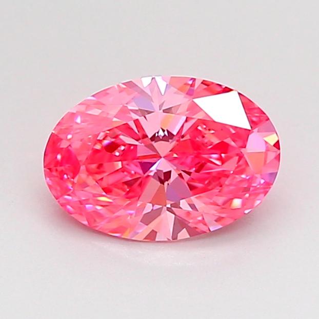 1.00 Ct. Fancy Vivid Pink Oval Lab Grown Diamond