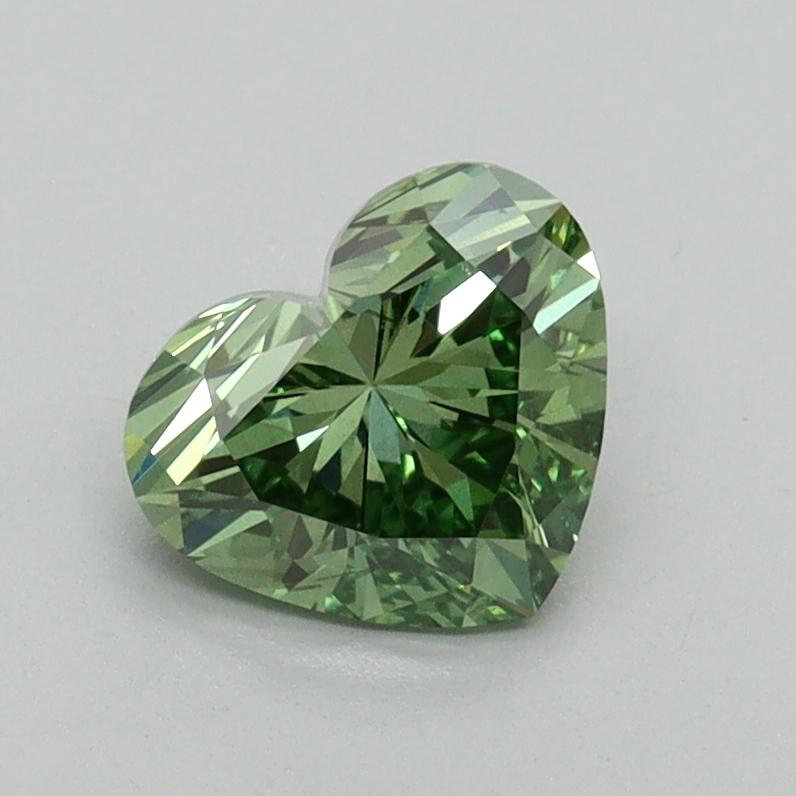 1.00 Ct. Fancy Vivid Green Heart Lab Grown Diamond