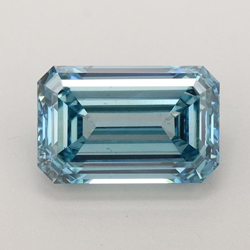 1.72 Ct. Fancy Vivid  Blue Emerald Lab Grown Diamond