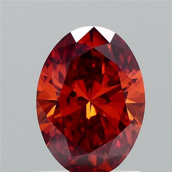 1.00 Ct. Fancy Vivid  Orange Oval Lab Grown Diamond