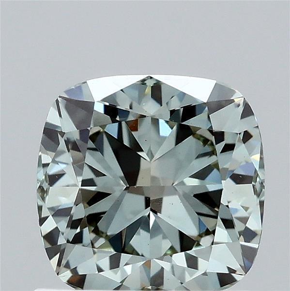 1.02 Ct. Fancy Intense  Green Cushion Lab Grown Diamond