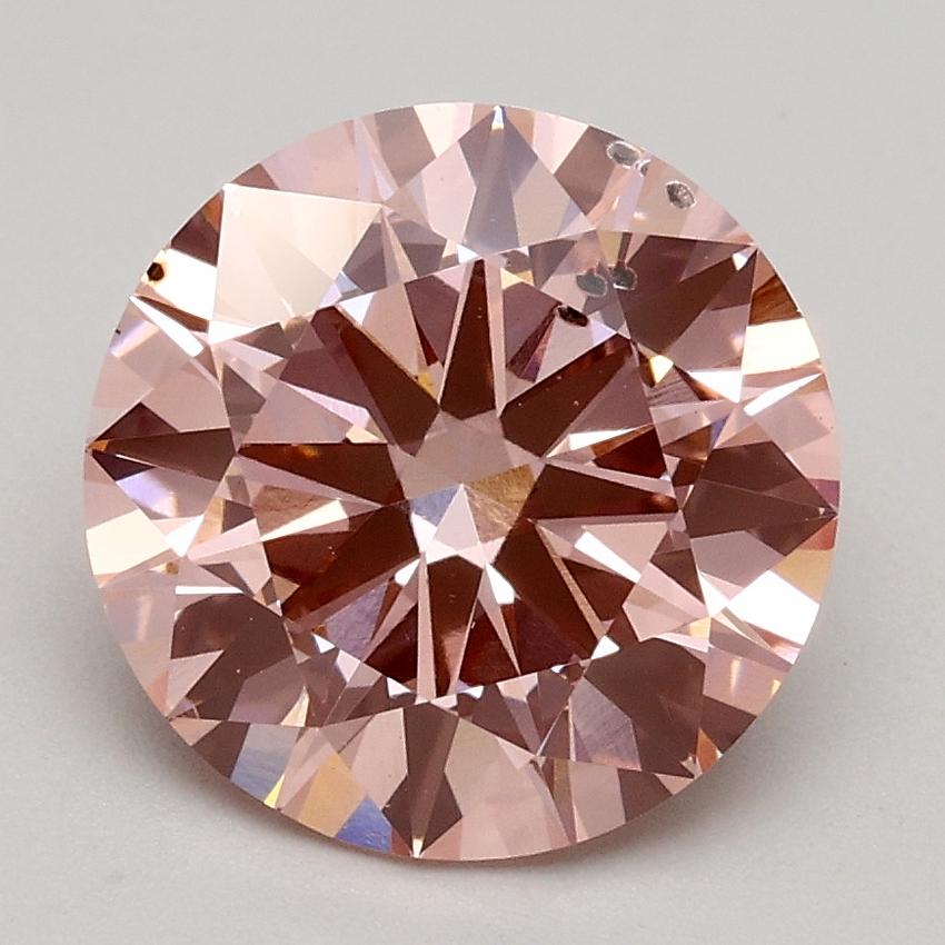 2.08 Ct. Fancy Intense Pink Round Lab Grown Diamond