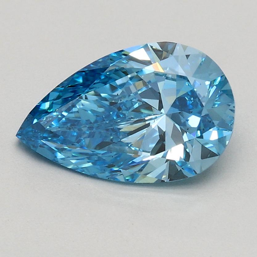 1.00 Ct. Fancy Vivid Blue Pear Lab Grown Diamond