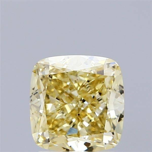 2.02 Ct. Fancy Intense  Yellow Cushion Lab Grown Diamond