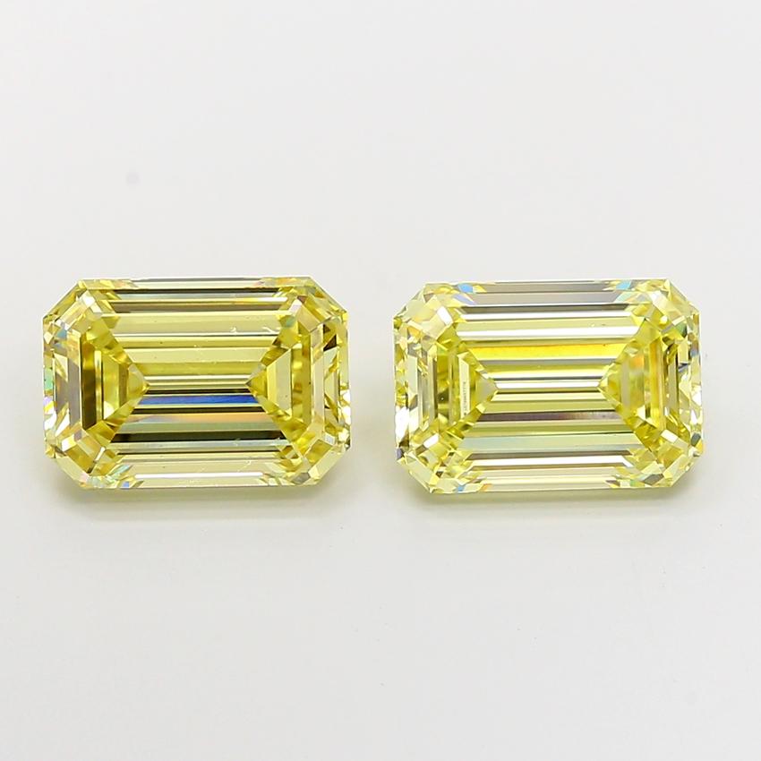 4.63 Ct. Fancy Yellow Emerald Lab Grown Diamond