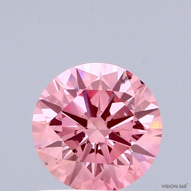 1.02 Ct. Fancy Vivid Pink Round Lab Grown Diamond