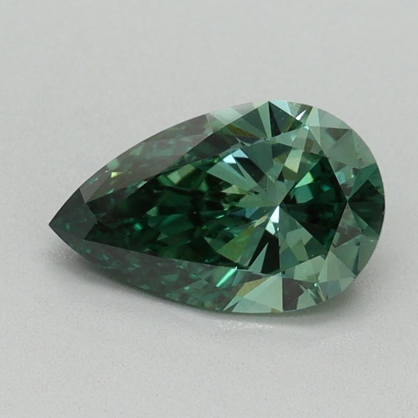 1.00 Ct. Fancy Vivid Pacific Green Pear Lab Grown Diamond