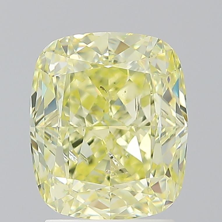 3.01 Ct. Fancy  Yellow Cushion Diamond