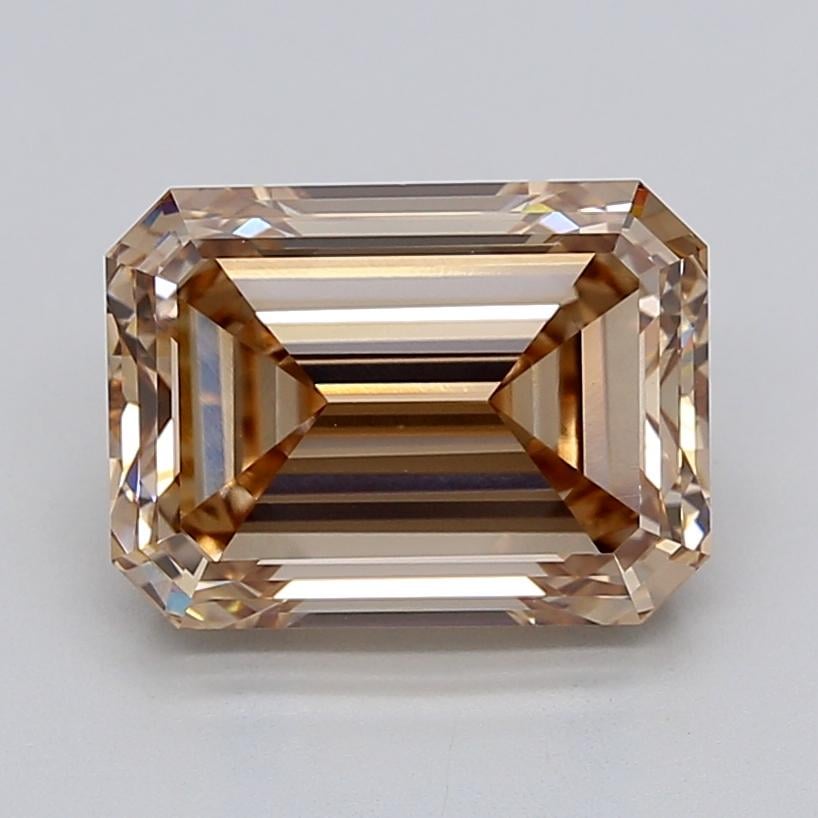 5.06 Ct. Light  Brown Emerald Lab Grown Diamond