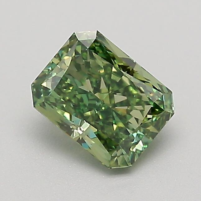0.73 Ct. Fancy Vivid Green Radiant Lab Grown Diamond