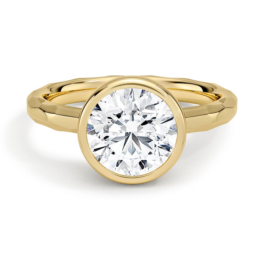 Custom Round Bezel Diamond Ring