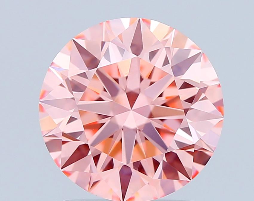 2.03 Ct. Fancy Vivid Pink Round Lab Grown Diamond