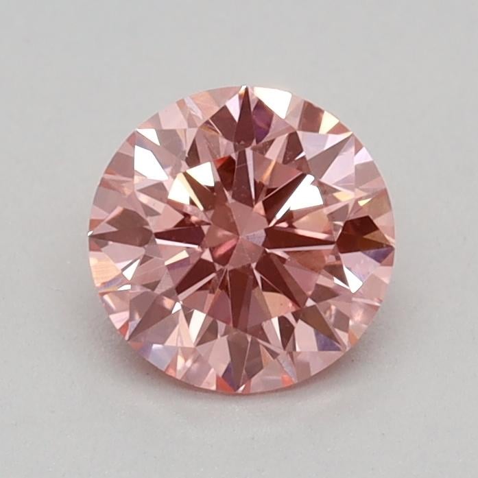 0.41 Ct. Fancy Vivid Pink Round Lab Grown Diamond