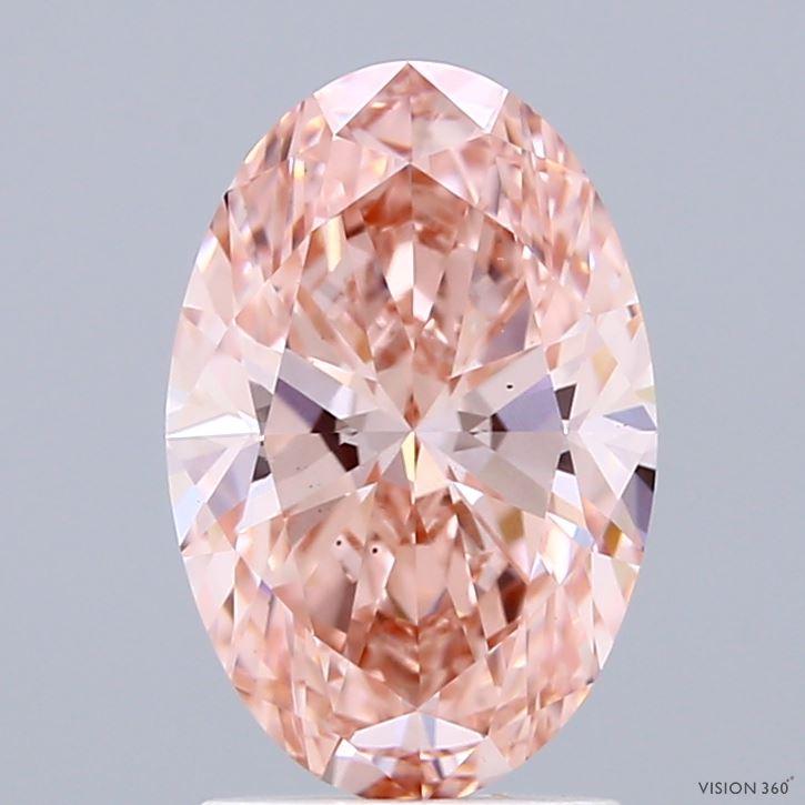 2.01 Ct. Fancy Vivid Pink Oval Lab Grown Diamond