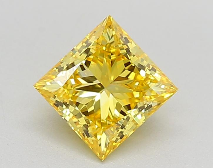 1.09 Ct. Fancy Vivid Yellow Princess Lab Grown Diamond