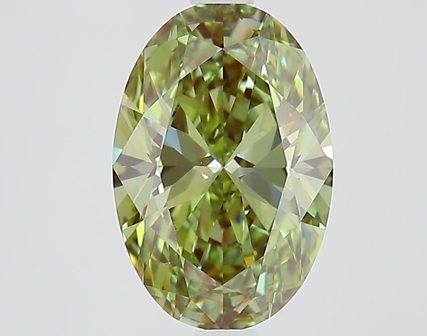 2.01 Ct. Fancy Vivid Green Oval Lab Grown Diamond