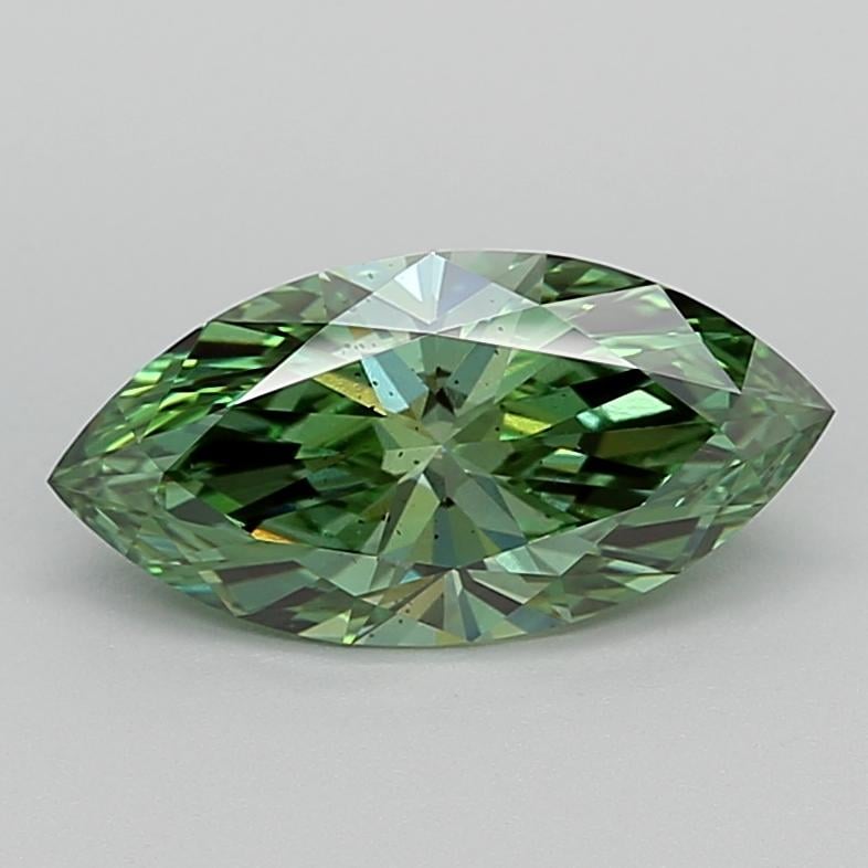 2.01 Ct. Fancy Vivid  Green Marquise Lab Grown Diamond