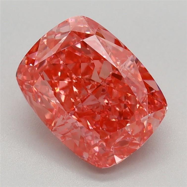 2.02 Ct. Fancy Vivid Pink Cushion Lab Grown Diamond