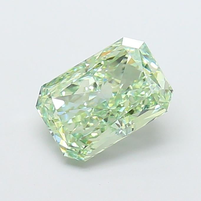 2.55 Ct. Fancy Vivid  Green Radiant Lab Grown Diamond