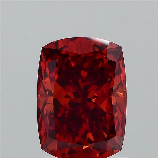 1.55 Ct. Fancy Vivid  Orange Cushion Lab Grown Diamond