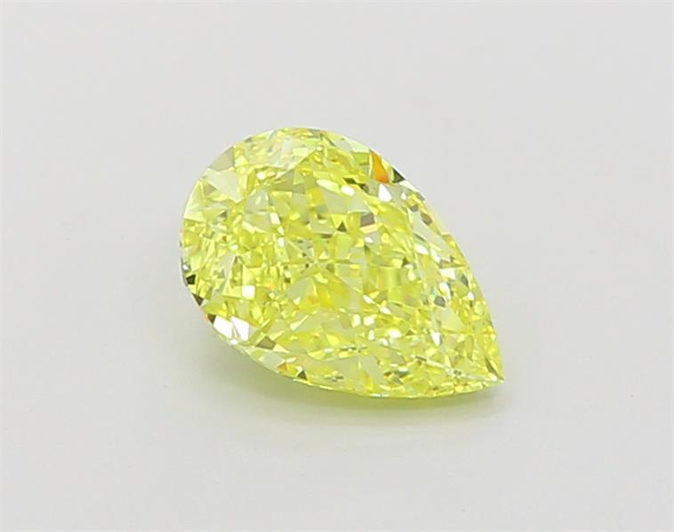 1.13 Ct. Fancy Vivid  Yellow Pear Lab Grown Diamond