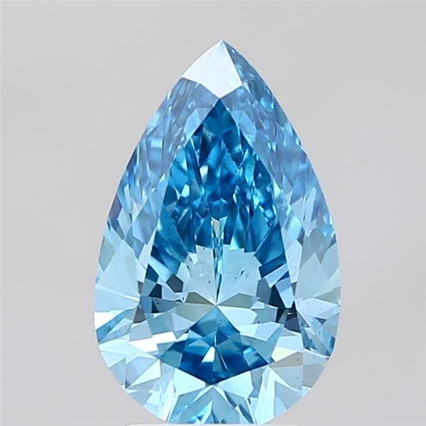 2.40 Ct. Fancy Vivid  Blue Pear Lab Grown Diamond