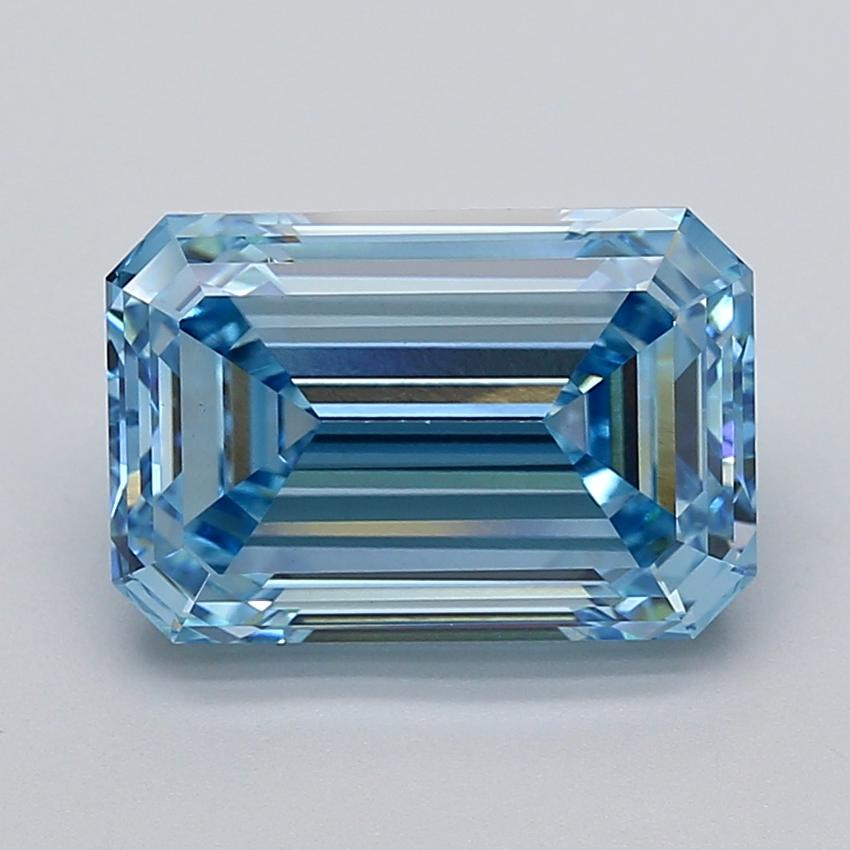 6.04 Ct. Fancy Vivid  Blue Emerald Lab Grown Diamond