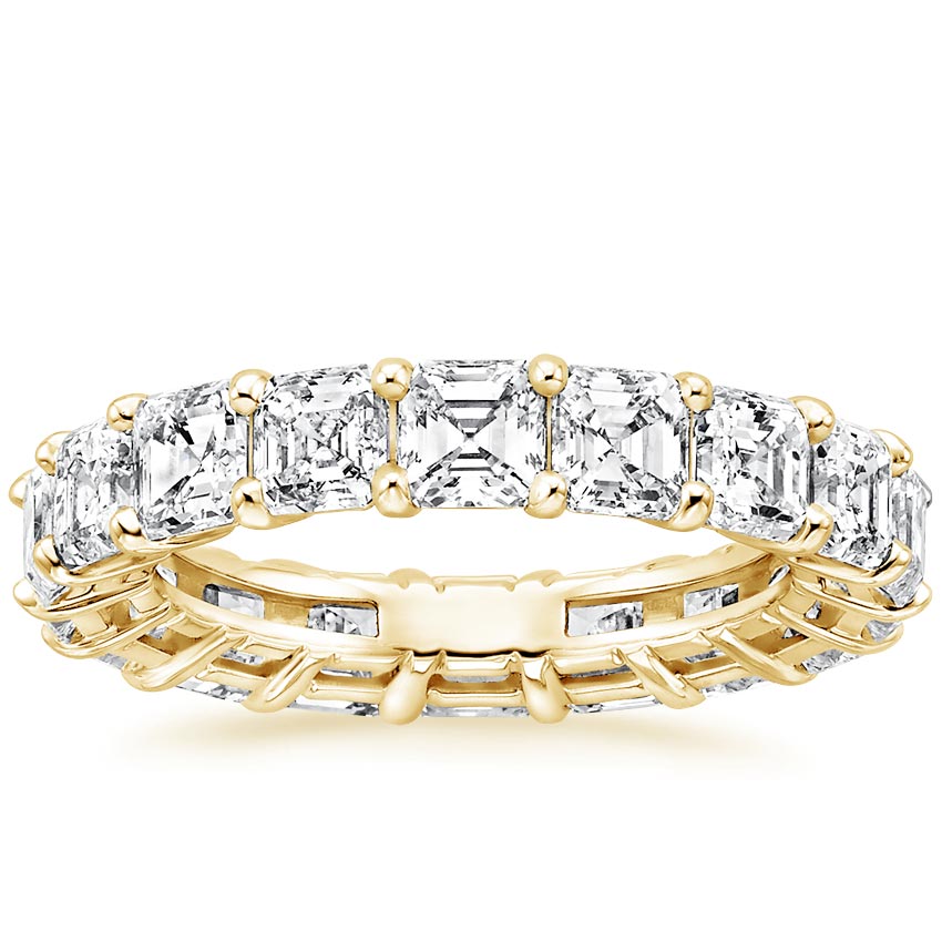 Yellow Gold Asscher Eternity Diamond Ring (5 ct. tw.)