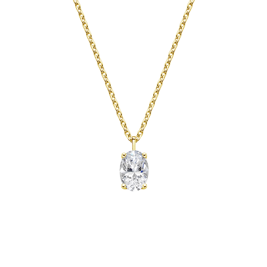 Oval Diamond Solitaire Pendant Brilliant Earth