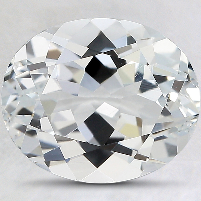 12.1x10mm White Oval Topaz