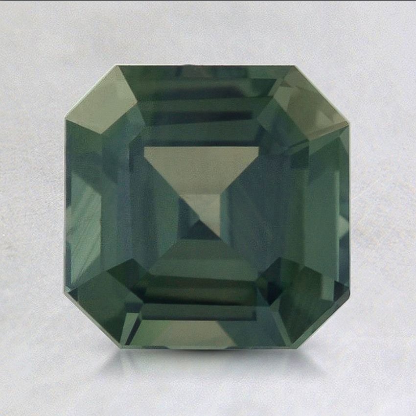 7mm Unheated Green Asscher Sapphire
