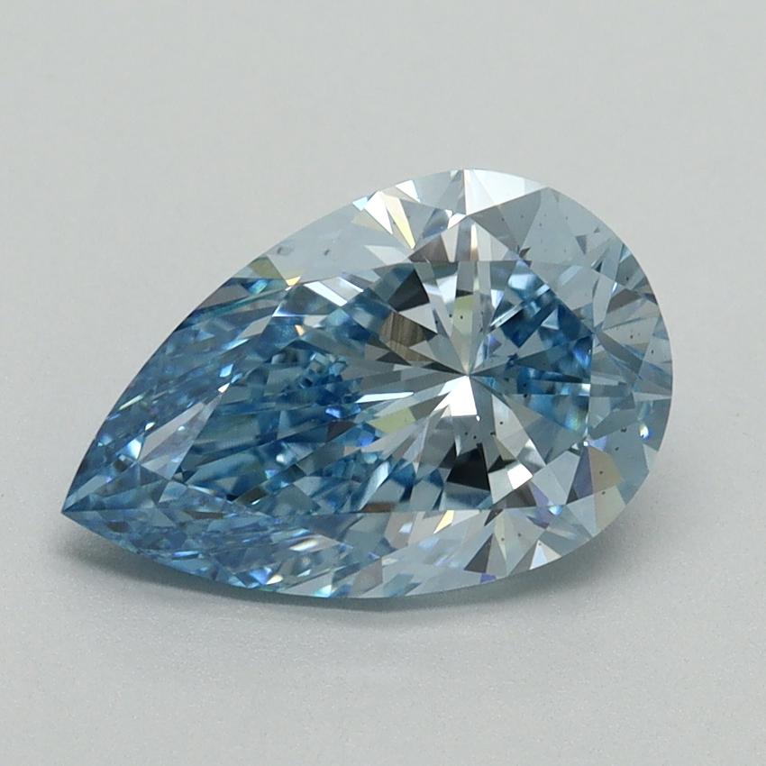 2.09 Ct. Fancy Vivid Blue Pear Lab Grown Diamond
