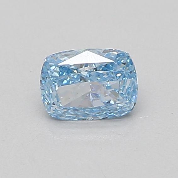 0.63 Ct. Fancy Vivid Blue Cushion Lab Grown Diamond