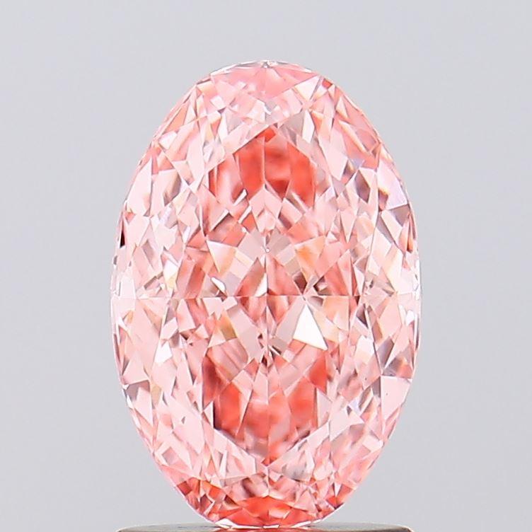 1.55 Ct. Fancy Vivid Pink Oval Lab Grown Diamond