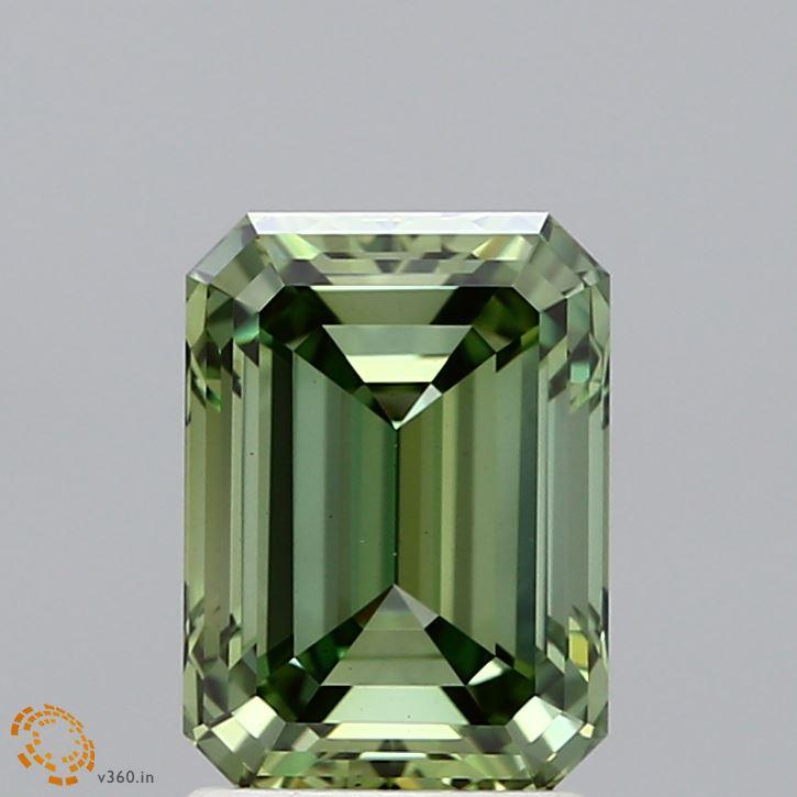 2.02 Ct. Fancy Vivid Green Emerald Lab Grown Diamond