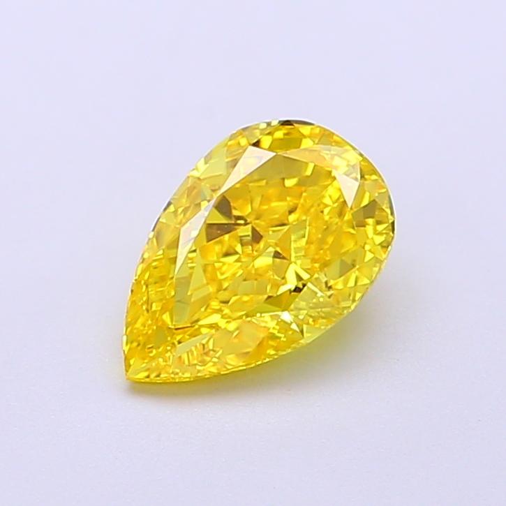 1.04 Ct. Fancy Vivid Yellow Pear Lab Grown Diamond