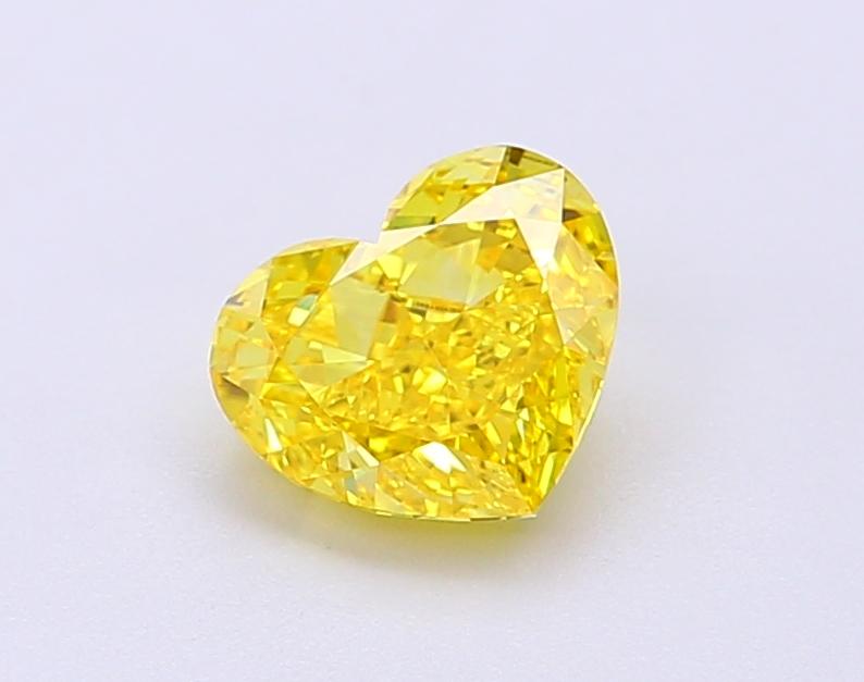 1.06 Ct. Fancy Vivid Yellow Heart Lab Grown Diamond