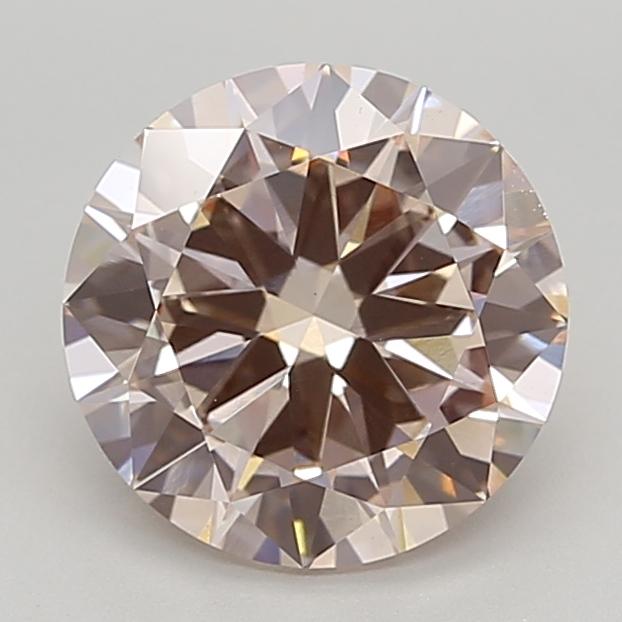 3.01 Ct. Fancy Brownish Pink Round Lab Grown Diamond