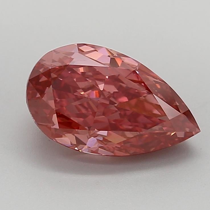3.06 Ct. Fancy Vivid  Pink Pear Lab Grown Diamond