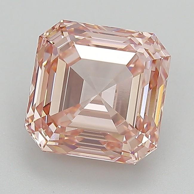 3.70 Ct. Fancy Intense  Pink Asscher Lab Grown Diamond